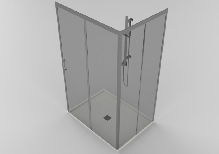 Duches 3D - Base de chuveiro com cabine 90x120cm - ACCA...