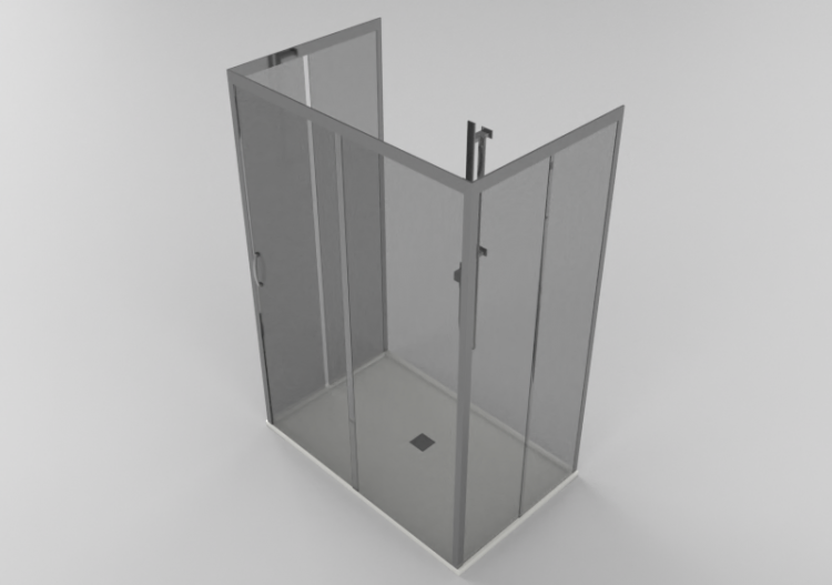 Duchas 3D - Plato ducha con mampara 90x140cm - ACCA...
