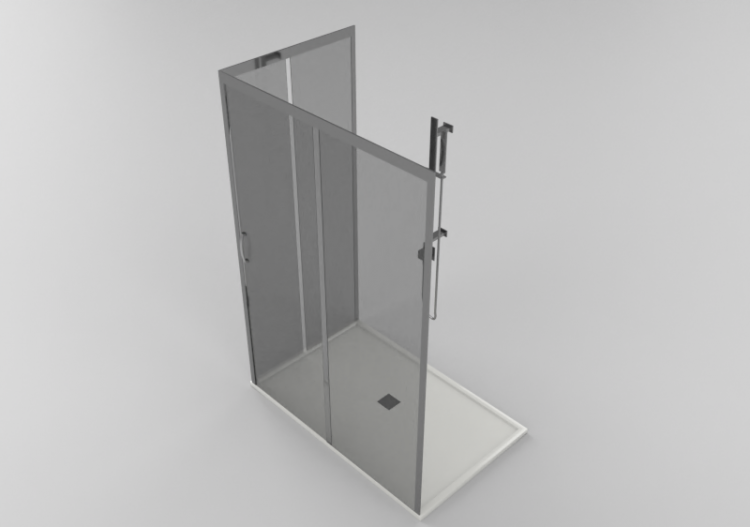 Duchas 3D - Plato ducha con mampara 90x140cm - ACCA...
