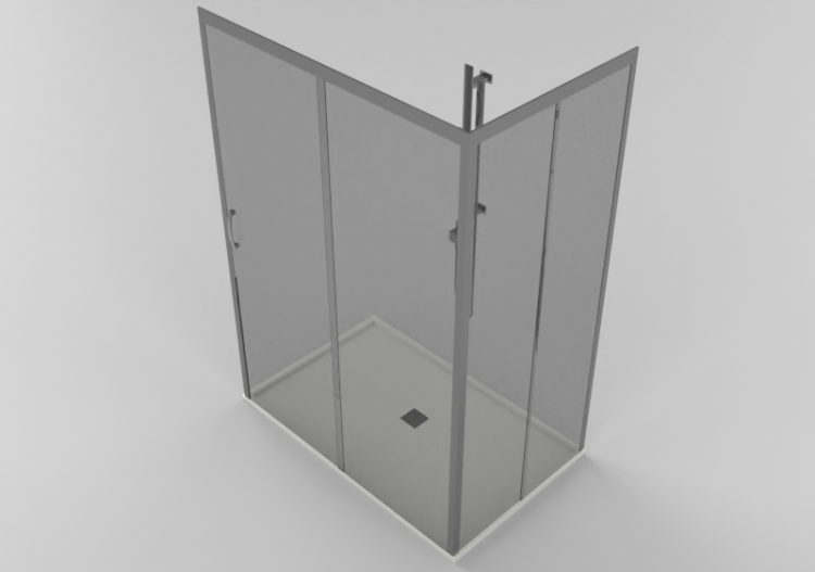 Duches 3D - Base de chuveiro com cabine 90x140cm - ACCA...