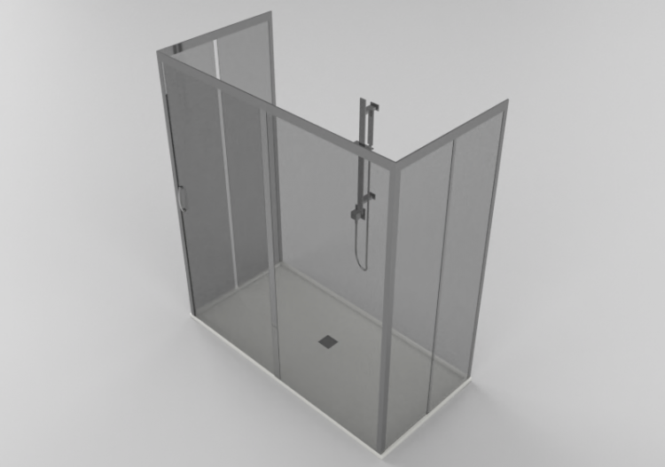 Duchas 3D - Plato ducha con mampara 90x180cm - ACCA...