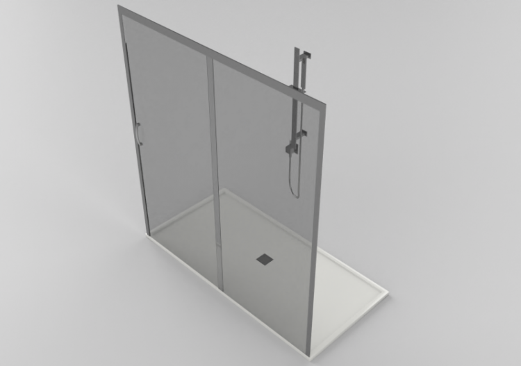 3D Showers - Shower tray with cabin 90x180cm - ACCA...