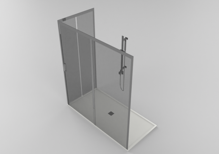 3D Showers - Shower tray with cabin 90x180cm - ACCA...