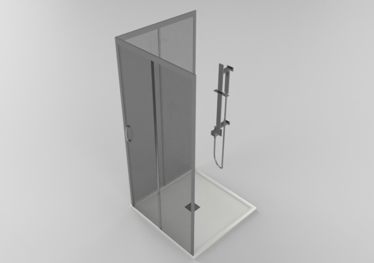 3D Showers - Shower tray with cabin 100x100cm - ACCA...