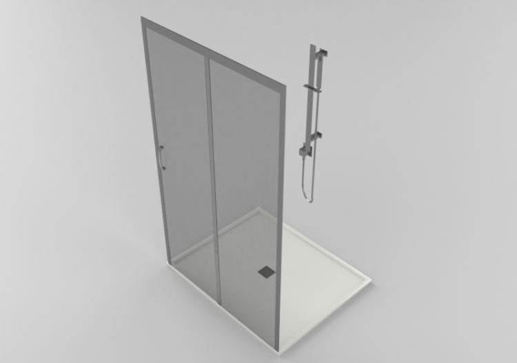3D Shower - Shower tray with cabin 100x120cm - ACCA...