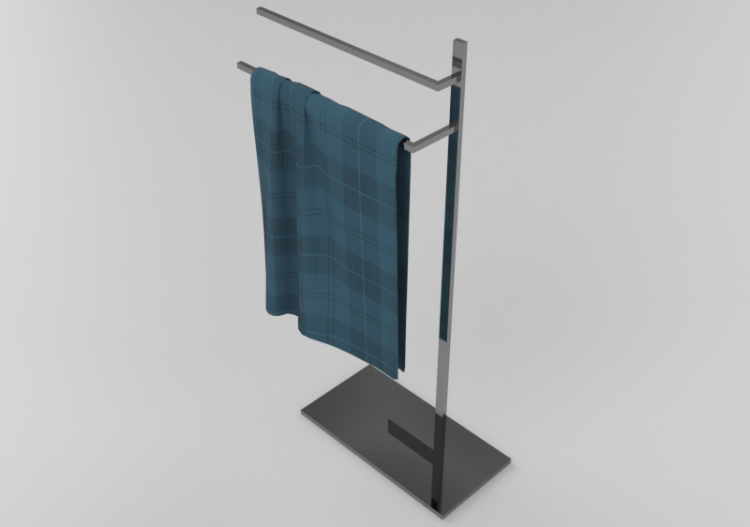3D Accessories - Floor towel rail 90x52cm - ACCA software