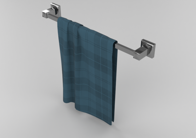 3D Accessories - Wall mounted Towel rack 60x12cm - ACCA...