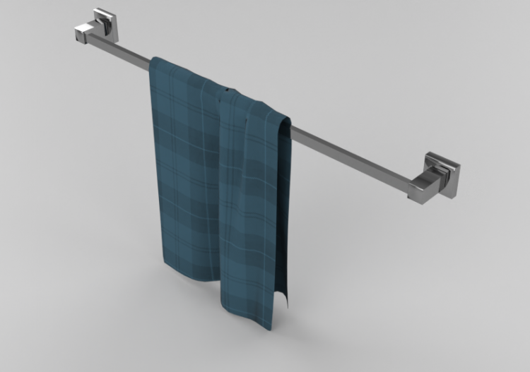 Acessórios 3D - Toalheiro de parede 90x12cm - ACCA software