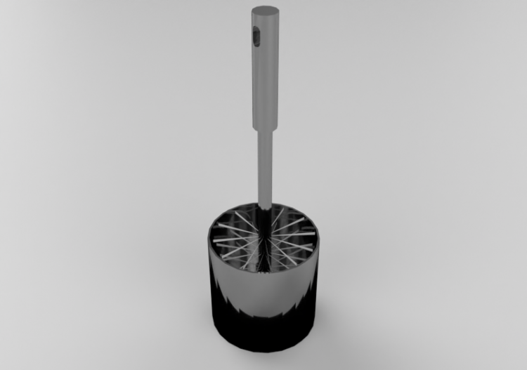 Acessórios 3D - Escova de banheiro e suporte de escova de...