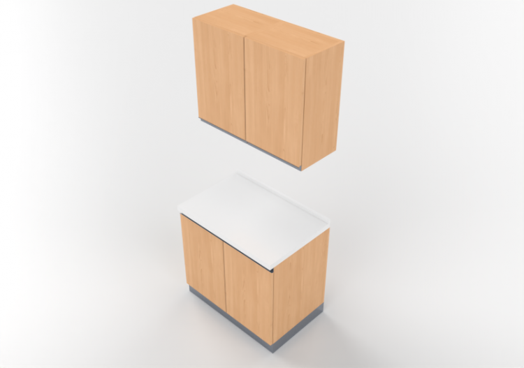 Cozinhas 3D - Bloco linear 90x216cm - ACCA software