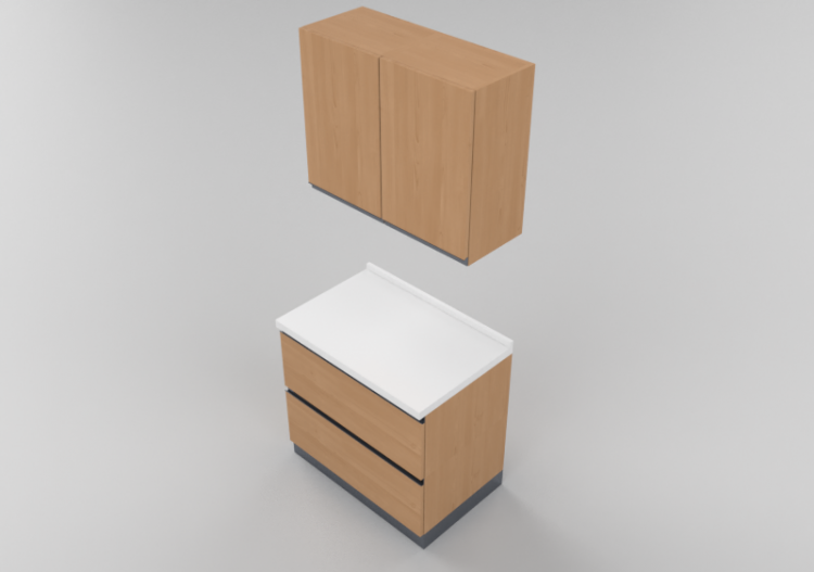 3D Kitchens - Linear Block 90x216cm - ACCA software