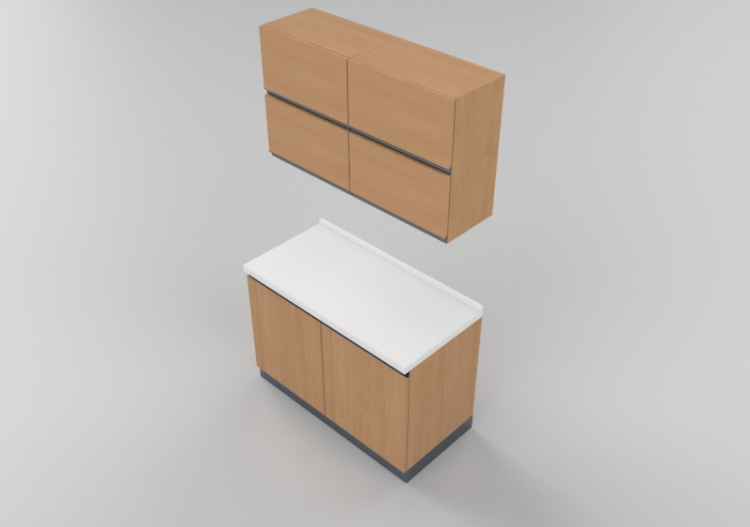 Cozinhas 3D - Bloco linear 120x216cm - ACCA software
