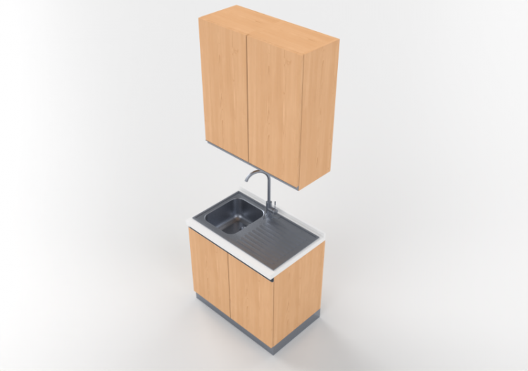 3D Kitchens - Linear sink block 90x240cm - ACCA software