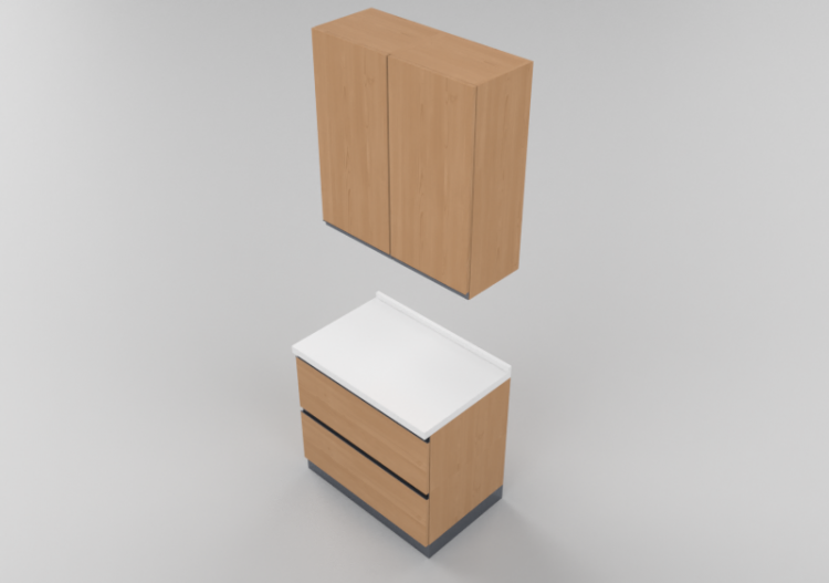 3D Kitchens - Linear Block 90x240cm - ACCA software