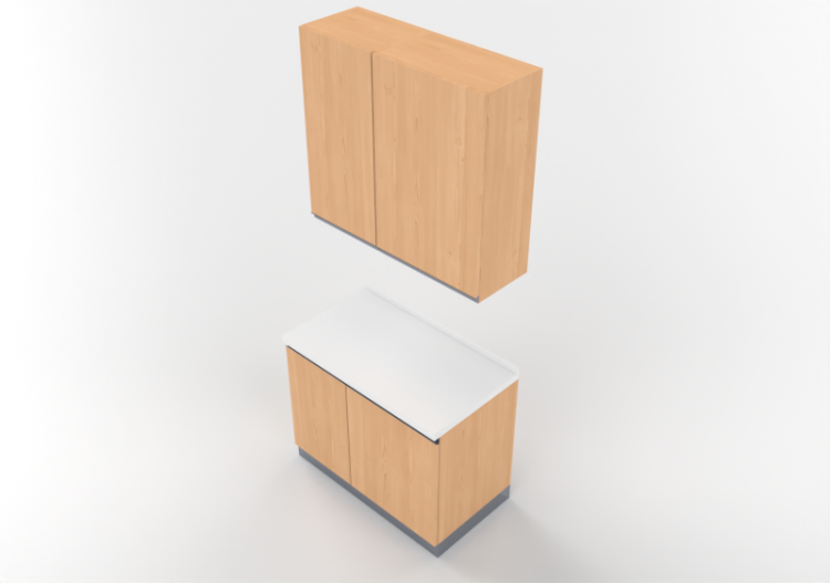 3D Küchen - Küchenblock linear 105x240cm - ACCA software