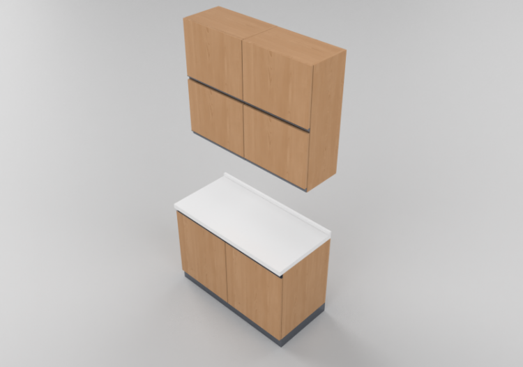 Cozinhas 3D - Bloco linear 120x240cm - ACCA software