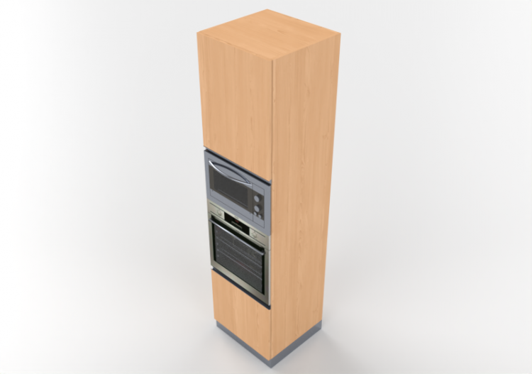 3D Columns - Oven tower and microwave oven 60x240cm - ACCA...