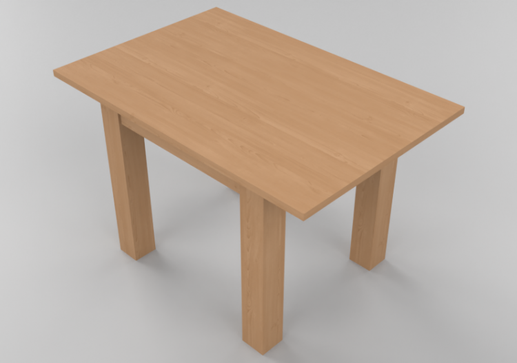 3D Tables - Rectangular table 120x80cm - ACCA software