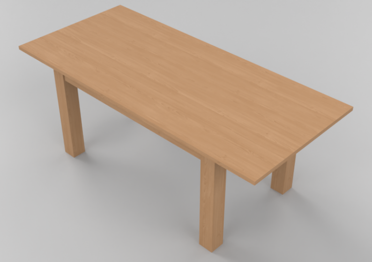 Tables 3D - Table rectangulaire 200x90cm - ACCA software