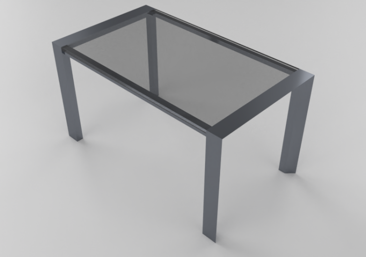 3D Tables - Rectangular table 140x80cm - ACCA software