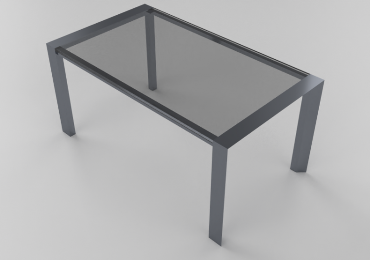 Mesas 3D - Mesa retangular 160x90cm - ACCA software