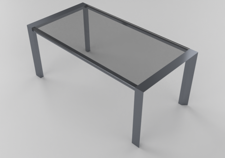 Tavoli 3D - Tavolo rettangolare 180x90cm - ACCA software