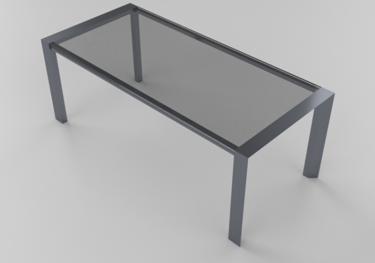 Tavoli 3D - Tavolo rettangolare 200x90cm - ACCA software
