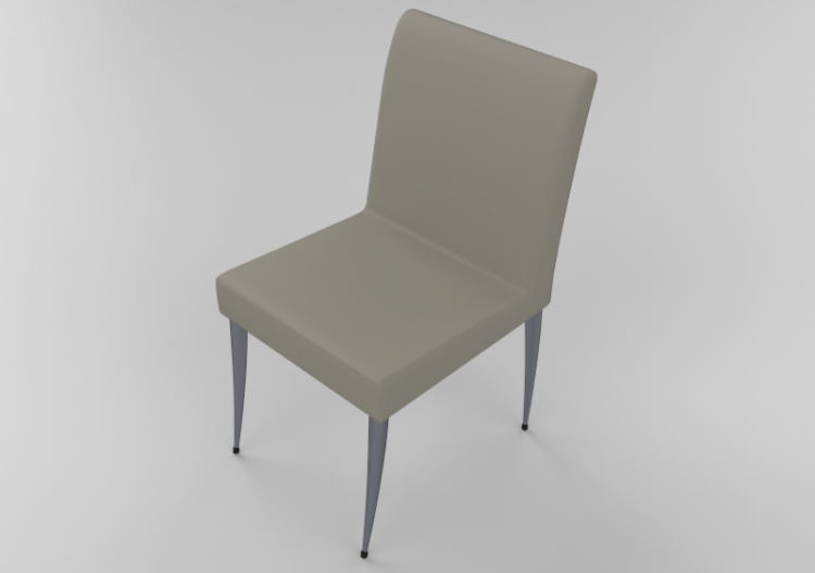 Sedie 3D - Sedia con seduta in pelle - ACCA software