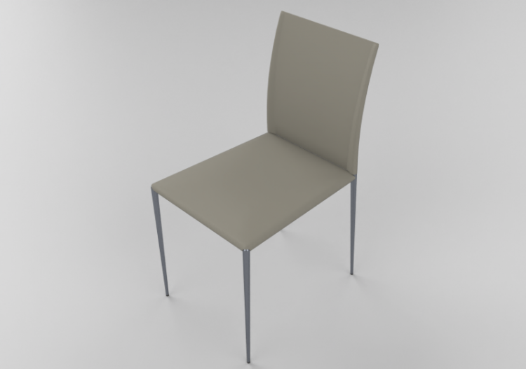 Sillas 3D - Silla con asiento en piel - ACCA software