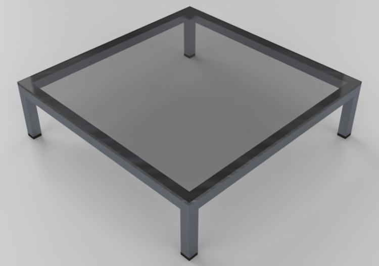 3D Tisch - Tisch mit Glasplatte - Giulio Marelli - Ascot...