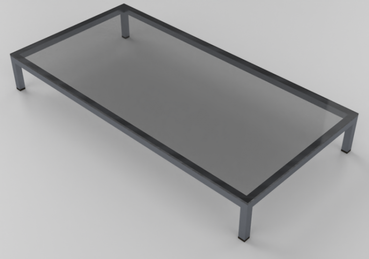 Tavoli 3D - Tavolo con piano in vetro - Giulio Marelli -...
