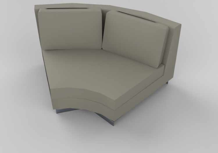 3D Sessel und Sofas - Ecksofa modular aus Leder - Giulio...