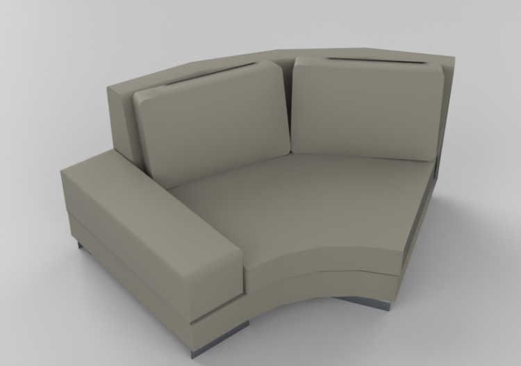 3D Sessel und Sofas - Ecksofa modular aus Leder - Giulio...
