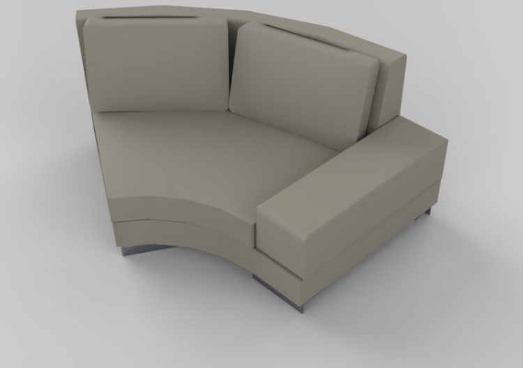 3D Sofa - Modular leather sofa corner section - Giulio...