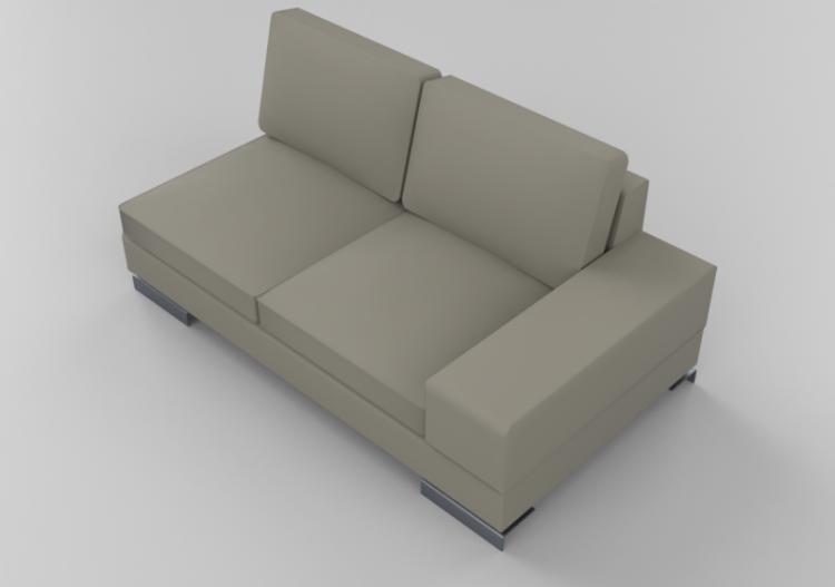 Poltronas y Sofás 3D - Sofá componible de piel - Giulio...
