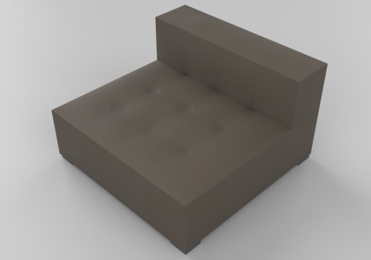 3D Sofa - Pouf with leather backrest - Giulio Marelli -...