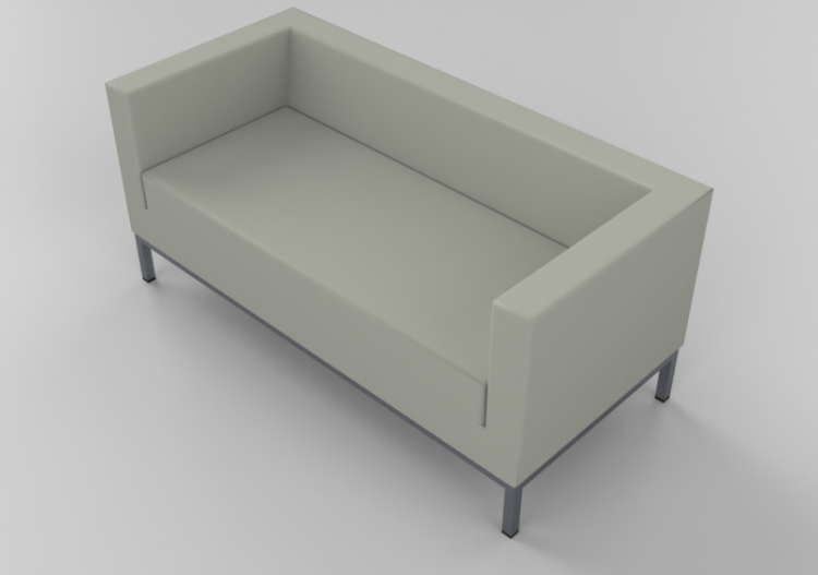 Chairs and Sofas 3D - 2 seater leather sofa - Giulio...