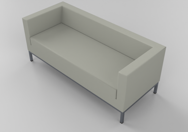 Chairs and Sofas 3D - 2 seater leather sofa - Giulio...