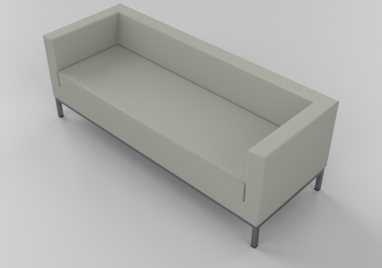 Chairs and Sofas 3D - 2 seater leather sofa - Giulio...