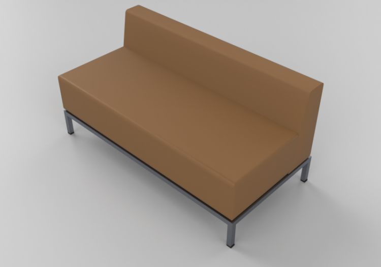 Sofás 3D - Sofá modular central de couro - Junlio Marelli -...