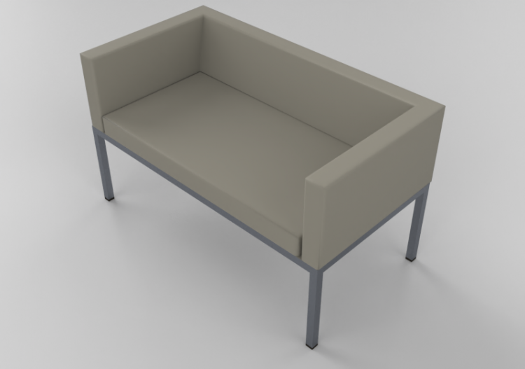 Poltronas y Sofás 3D - Sofá dos plazas de piel - Giulio...