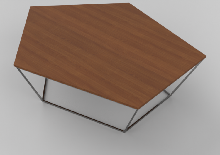 Mesas 3D - Mesinha 100x80x30cm - Natuzzi - Chocolat - T108...