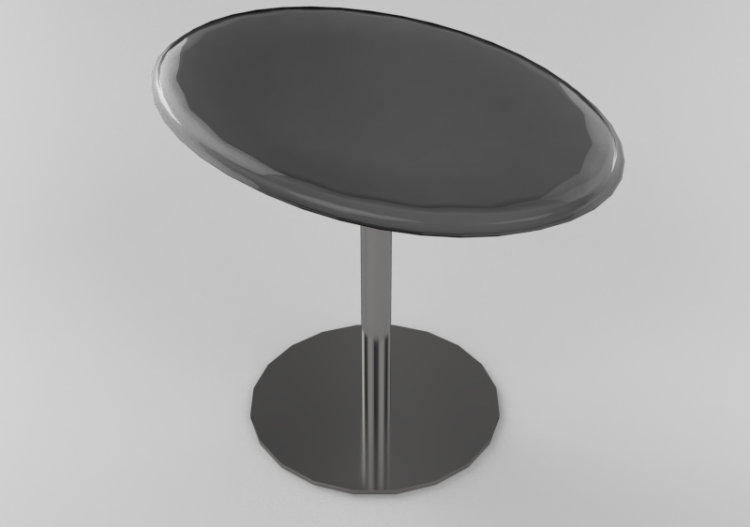 Mesas 3D - Mesinha oval 50x35x35cm - Natuzzi - Doris - T106...