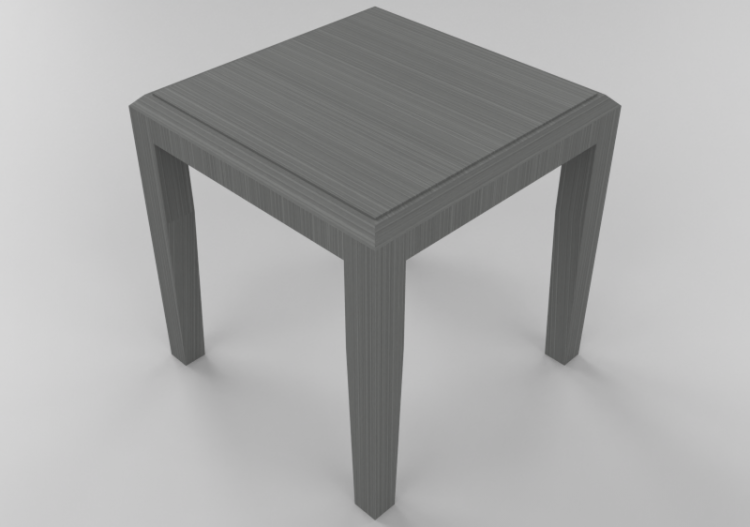 3D Tables - Square Table 50x50x50cm - Natuzzi - Opera -...
