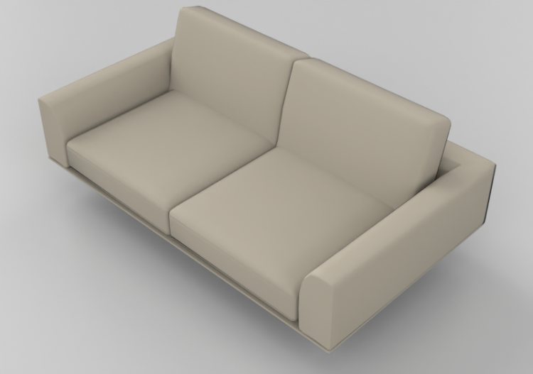 Divans 3D - Canapé deux places en cuir - Natuzzi - Giò -...