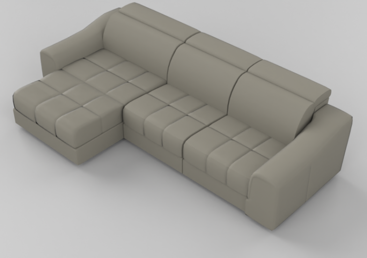 Divans 3D - Canapé trois places en cuir - Natuzzi - Attesa...