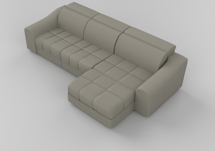 Divans 3D - Canapé trois places en cuir - Natuzzi - Attesa...