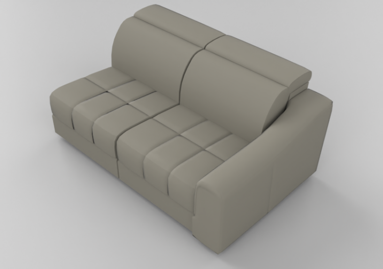Divans 3D - Canapé composable en cuir - Natuzzi - Attesa -...