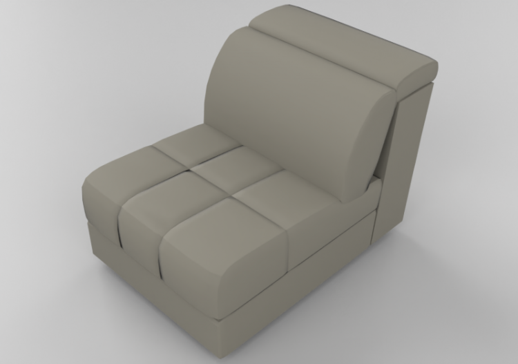 3D Sessel und Sofas - Modular Sessel aus Leder - Natuzzi -...
