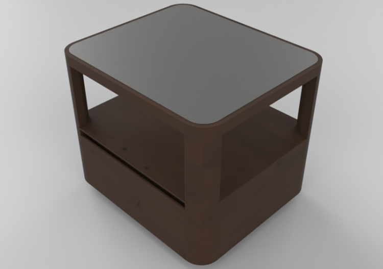 Lits 3D - Table de nuit 52x45cm - Natuzzi - Cartesio - ACCA...